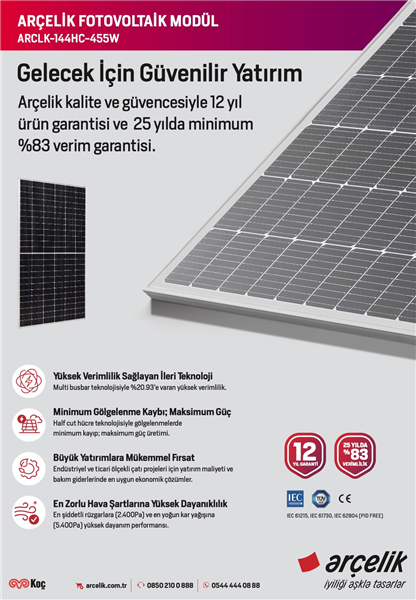 solar-panel-455-Watt-arcelik